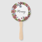パステルカラフルワイルドフラワーベビーシャワーゲーム ハンドファン (正面)