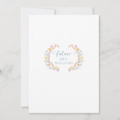 パステルカラフルワイルドフラワーボホブライダルシャワー 招待状 (裏面)