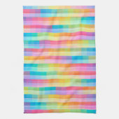 パステルカラフル幾何タイル正方形パターン | キッチンタオル (縦)