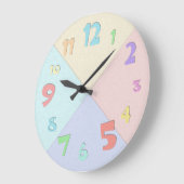 パステルカラフル建築紙 ラージ壁時計 (傾斜)
