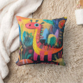 パステルカラフル恐竜子供部屋キッズルームデコール クッション (ブランケット)