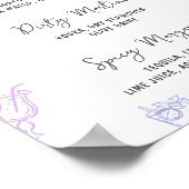 パステルカラフル手描きカクテルメニュー ポスター (角)