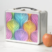パステルカラフル抽象デザイン メタルランチボックス (インサイチュ)