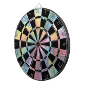 パステルカラフル抽象芸術アート ダーツボード (正面右)