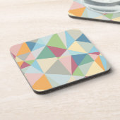 パステルカラフル抽象芸術幾何パターン コースター (左側)