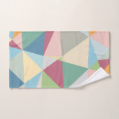 パステルカラフル抽象芸術幾何パターン バスタオルセット (ハンドタオル)