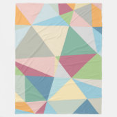 パステルカラフル抽象芸術幾何パターン フリースブランケット (正面)