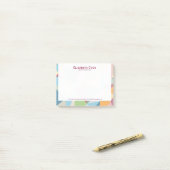 パステルカラフル抽象芸術幾何パターン ポストイット (デスク上)