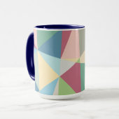 パステルカラフル抽象芸術幾何パターン マグカップ (正面左)