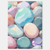 パステルカラフル石 マグネット (正面)