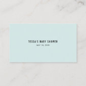 パステルカラフル紙吹雪ドットフレームおむつラッフル 名刺 (裏面)