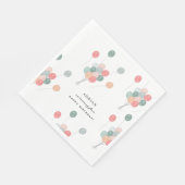 パステルカラフル誕生日パーティバルーンモダン スタンダードランチョンナプキン (角)