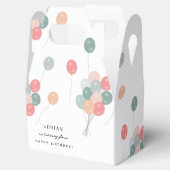 パステルカラフル誕生日パーティバルーンモダン フェイバーボックス (オープン)