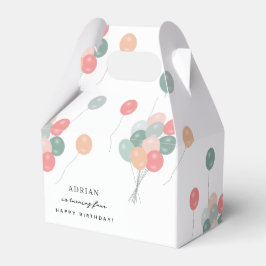 パステルカラフル誕生日パーティバルーンモダン フェイバーボックス