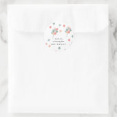 パステルカラフル誕生日パーティバルーンモダン ラウンドシール (バッグ)