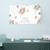 パステルカラフル誕生日パーティバルーンモダン 横断幕 (トレードショー)