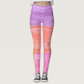 パステルカラフル長方形ブレンドレギンス レギンス (正面)