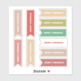 パステルカラフル10 pcメリークリスマス シール