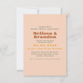 パステルカラフル70s結婚式招待状 招待状 (正面)