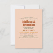 パステルカラフル70s結婚式招待状 招待状 (正面)
