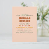 パステルカラフル70s結婚式招待状 招待状 (スタンド正面)