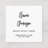 パステルカラフル+書モダン道スクリプト スクエア名刺 (裏面)