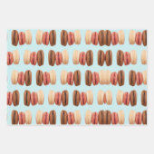 パステルカラーかわいいグルメスイートドーナツマカロン ラッピングペーパーシート (正面)