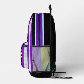 パステルカラーとパープルハート打ち プリントバックパック (右)