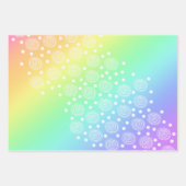 パステルカラーと円ラッピング紙 ラッピングペーパーシート (正面)