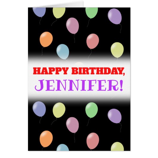 パステルカラーと多くのバルーン+ハッピーバースデー (正面)