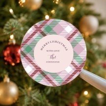 パステルカラーのおしゃれなクリスマスチェック柄