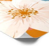 パステルカラーのお花の柄 ポスター (角)