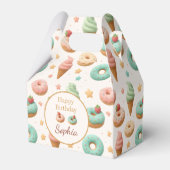 パステルカラーのお菓子のバースデー フェイバーボックス (裏面サイド)