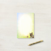 パステルカラーのかわいいワイルドリス ポストイット (デスク上)