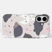 パステルカラーのかわいい幾何学動物 Case-Mate iPhoneケース (裏面 (横))