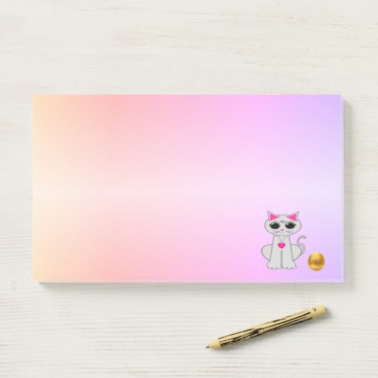 パステルカラーのかわいい猫マンガ ポストイット (デスク)