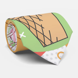 パステルカラーのアイスクリームの先生のバックトゥスクール ピンク ネクタイ