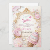 パステルカラーのアイスクリームコーン ウェディングアイスクリーム 招待状 (正面/裏面)