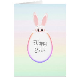 パステルカラーのイースターバニーとイースターエッグ