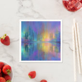 パステルカラーのウィスパリング・ウッズ スタンダードカクテルナプキン (インサイチュ)