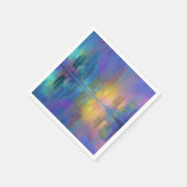 パステルカラーのウィスパリング・ウッズ スタンダードカクテルナプキン (角)