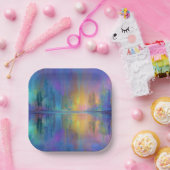 パステルカラーのウィスパリング・ウッズ ペーパープレート (パーティー)