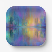 パステルカラーのウィスパリング・ウッズ ペーパープレート (正面)