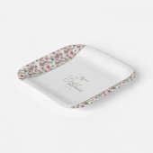 パステルカラーのウェディングシャワーのパーティー用紙皿 ペーパープレート (傾斜あり)