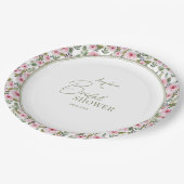 パステルカラーのウェディングシャワーパーティーのための紙皿 ペーパープレート (アングル)