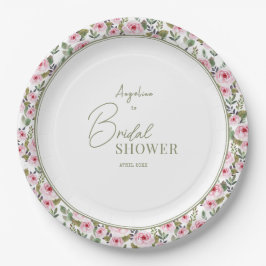 パステルカラーのウェディングシャワーパーティーのための紙皿 ペーパープレート