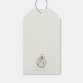 パステルカラーのカボチャ　男女兼用ベビーシャワープレゼント ギフトタグ (裏面)