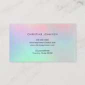 パステルカラーのカラフルなロータスロゴ 名刺 (裏面)