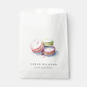 パステルカラーのカラフルな水彩画風フランス風マカロン専門店 フェイバーバッグ (正面)