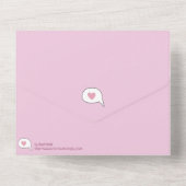 パステルカラーのカワイイ猫たちのお出迎えイラスト オールインワン招待状 (裏面)